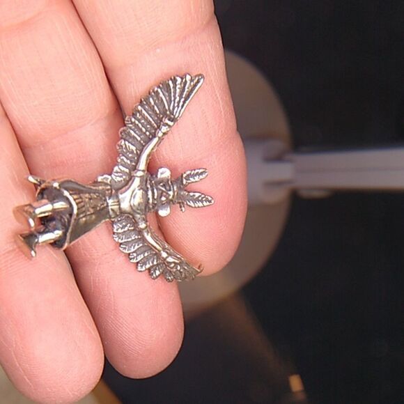 Kachina The Eagle Dancer/Thunderbird Silver 925 Native American Pendant - Picture 5 of 7